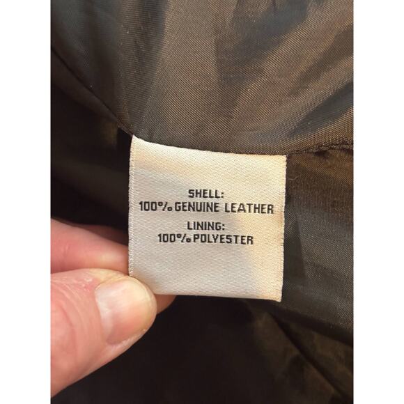 Amaryllis Distressed 100% Leather Moto Deep Jacket Purple Asymmetric Zip Size S - Picture 15 of 15